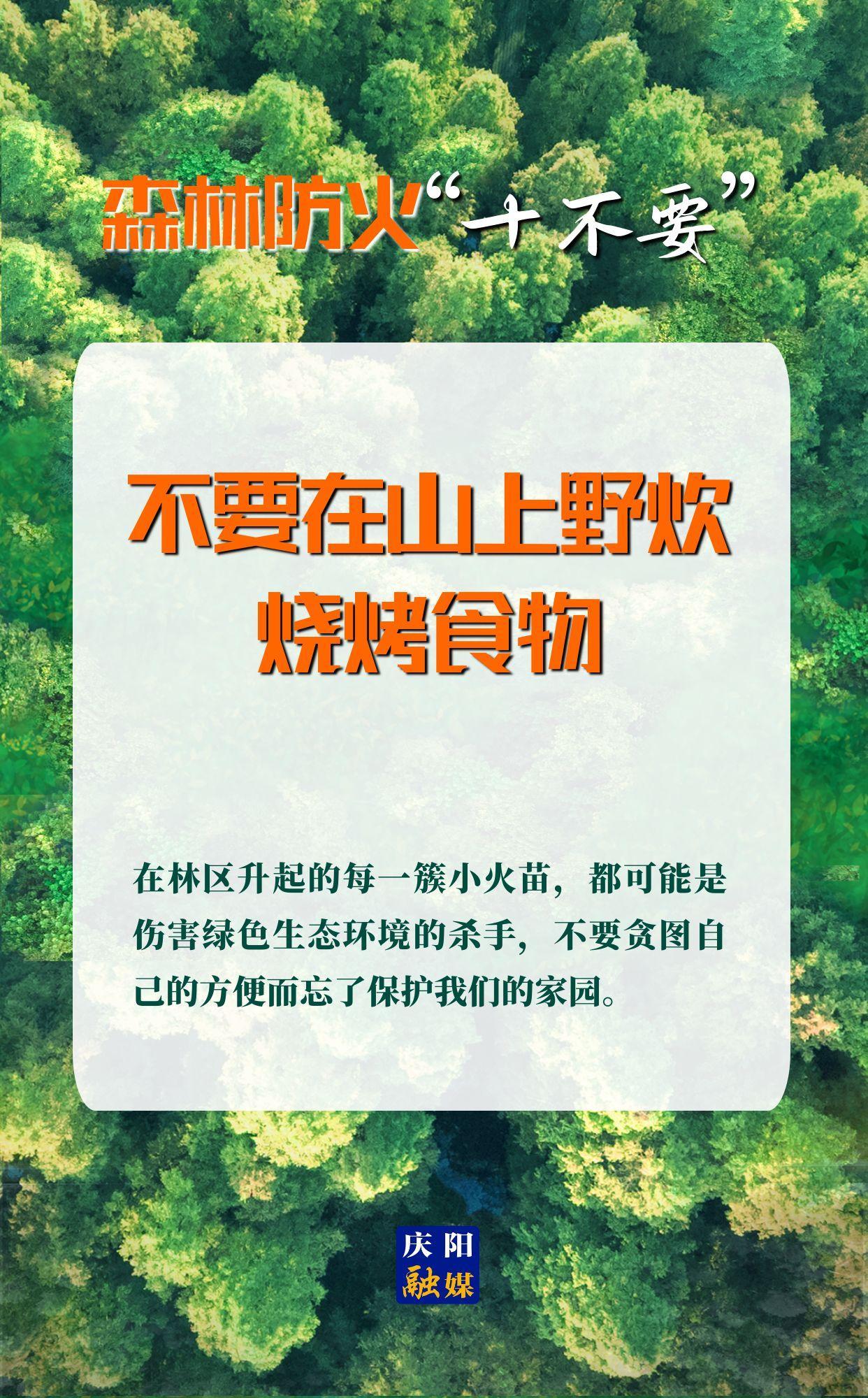 【微海報】森林防火“十不要”③丨不要在山上野炊、燒烤食物