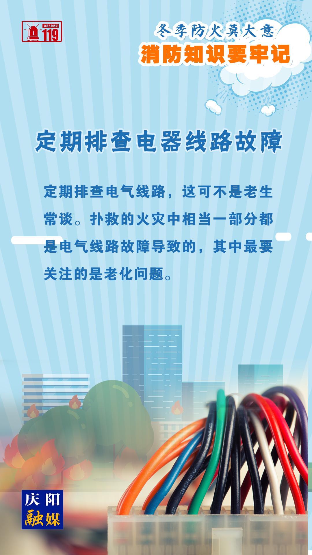 【微海報(bào)】冬季防火莫大意，定期排查電器線路故障有必要！