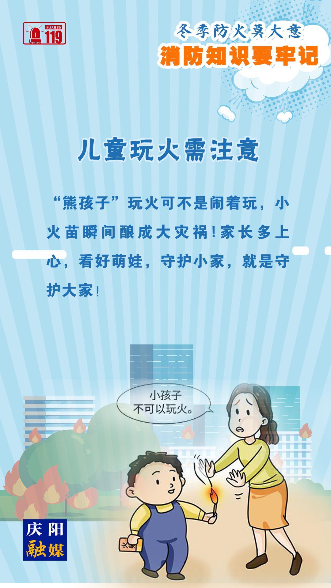 【微海報(bào)】冬季防火莫大意，兒童玩火需注意！